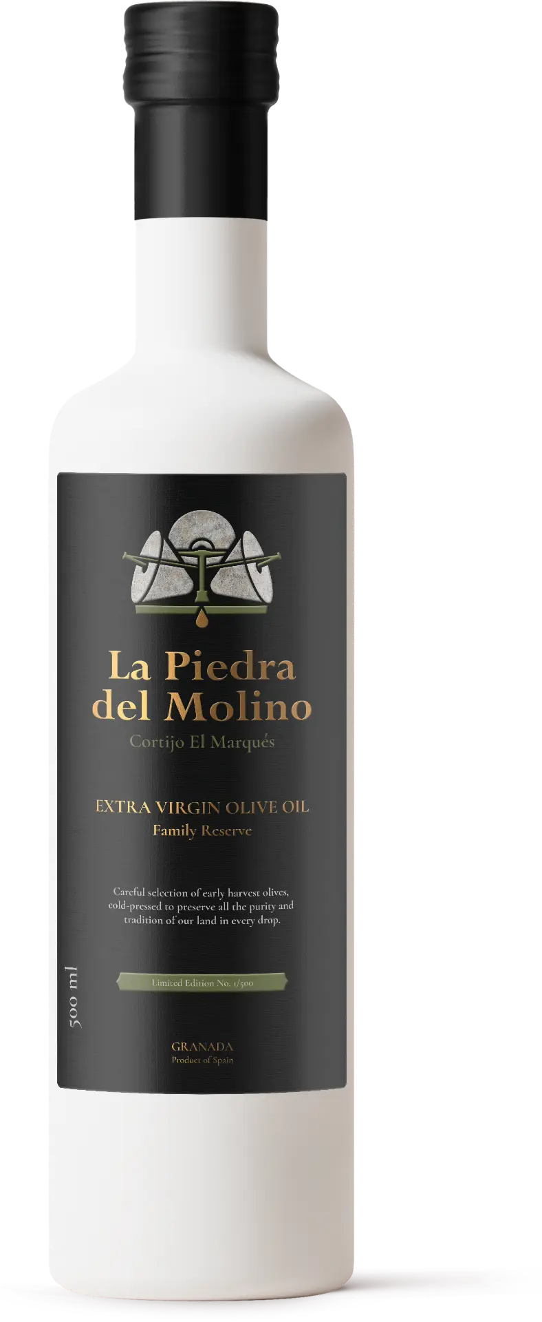Matte white 500ml bottle